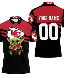 Kansas City Chiefs Baby Yoda Hug Chiefs Ball Logo Personalized Polo Shirt All Over Print Shirt 3d T-shirt
