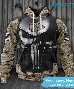Kansas City Chiefs Camo Hoodie 3D Punisher Skull Custom KC Chiefs Gift