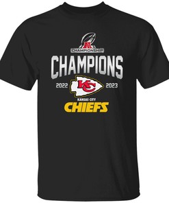 Kansas City Chiefs Champs 2023 Super Bowl LVII Black T-Shirt Sport Gift Fans