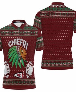 Kansas City Chiefs Chiefin Ugly Christmas 3d 3D All Over Print Polo Shirt