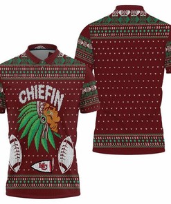 Kansas City Chiefs Chiefin Ugly Christmas 3d Jersey 3D All Over Print Polo Shirt