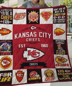 Kansas City Chiefs Collected Collection Fan Made Quilt Blanket Bedding Set