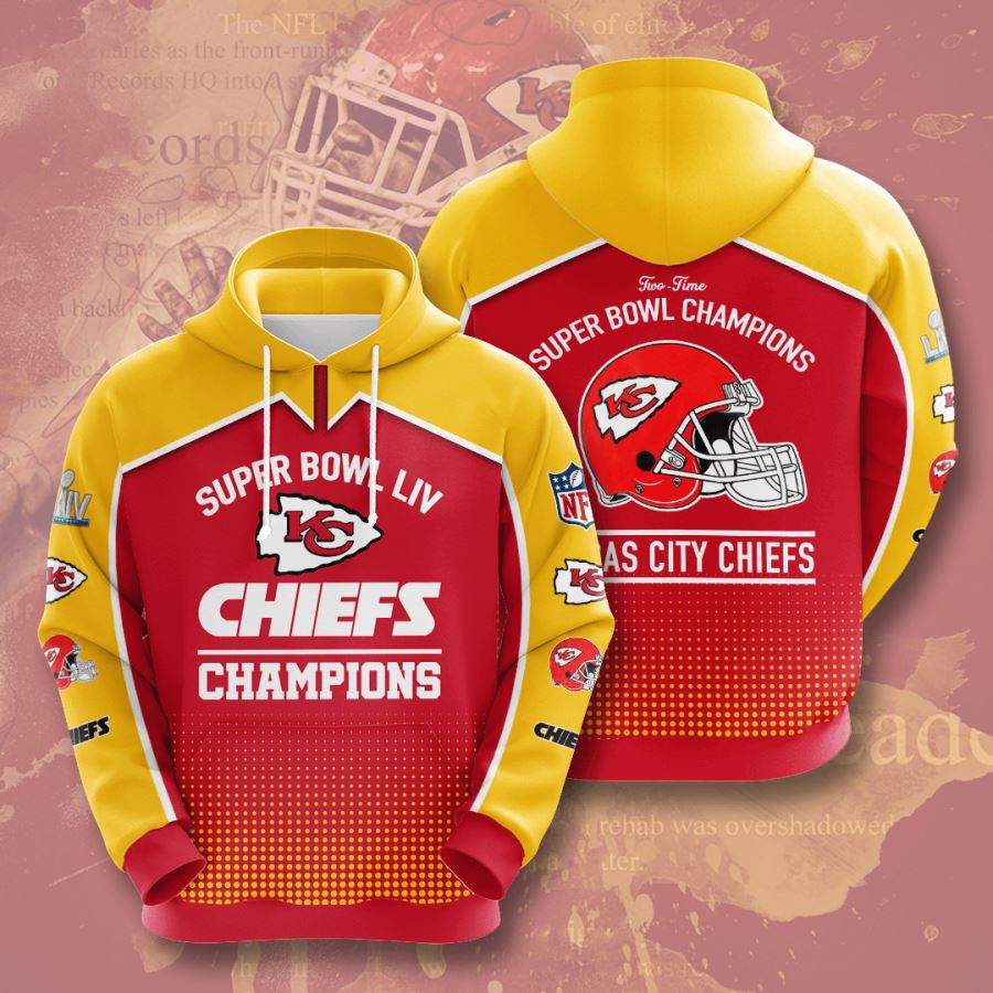 Kansas City Chiefs Custom Sport All Over Print Hoodie 3D 2