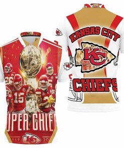 Kansas City Chiefs Helmet Logo Afc West Division Champions 3D All Over Print Polo Shirt