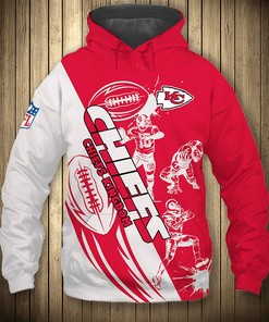 Kansas City Chiefs Hoodie 3D Cartoon Player Cute Zip Hoodie