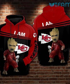 Kansas City Chiefs Hoodie 3D Groot I Am KC Chiefs Gift Idea