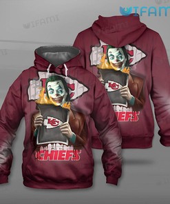 Kansas City Chiefs Hoodie 3D Joker Hold Logo KC Chiefs Gift