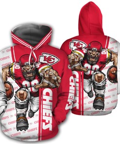 Kansas City Chiefs Hoodie 3D Mascot Design Gift for Fans
