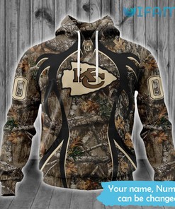 Kansas City Chiefs Hoodie 3D Tree Covered Personalized Logo KC Chiefs Gift