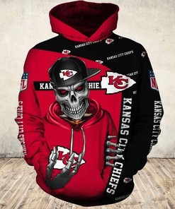 Kansas City Chiefs Hoodie 3D Zip Hoodie Cute Death Gifts for Fans