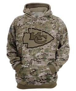 Kansas City Chiefs Hoodie Army Graphic Zip Hoodie Pullover Gift for Fans