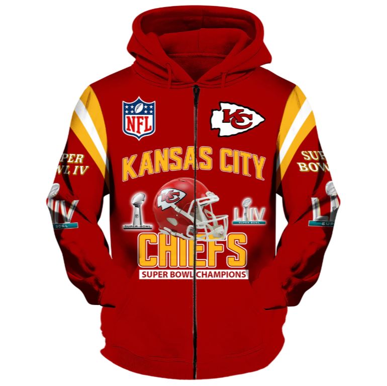 Kansas City Chiefs Hoodie Cute Zip Hoodie Gift for Game Day - Image 2