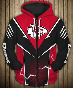 Kansas City Chiefs Hoodie Lightning Graphic Gifts for Fans