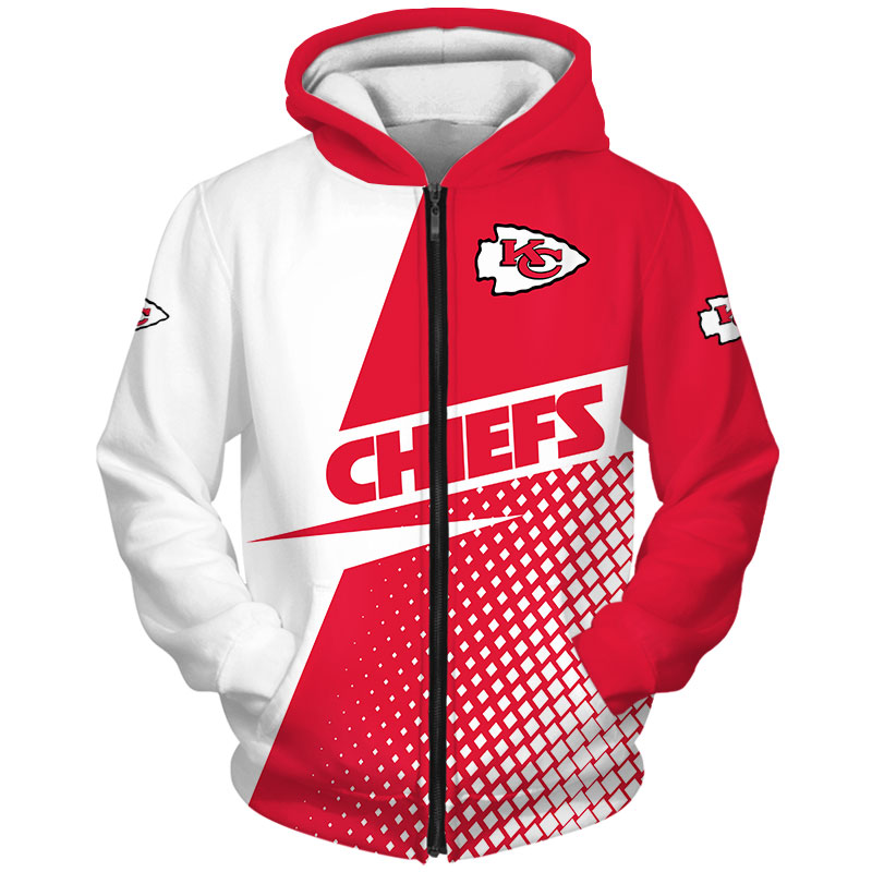 Kansas City Chiefs Hoodie Longsleve Zip Hoodie for Fan - Image 2