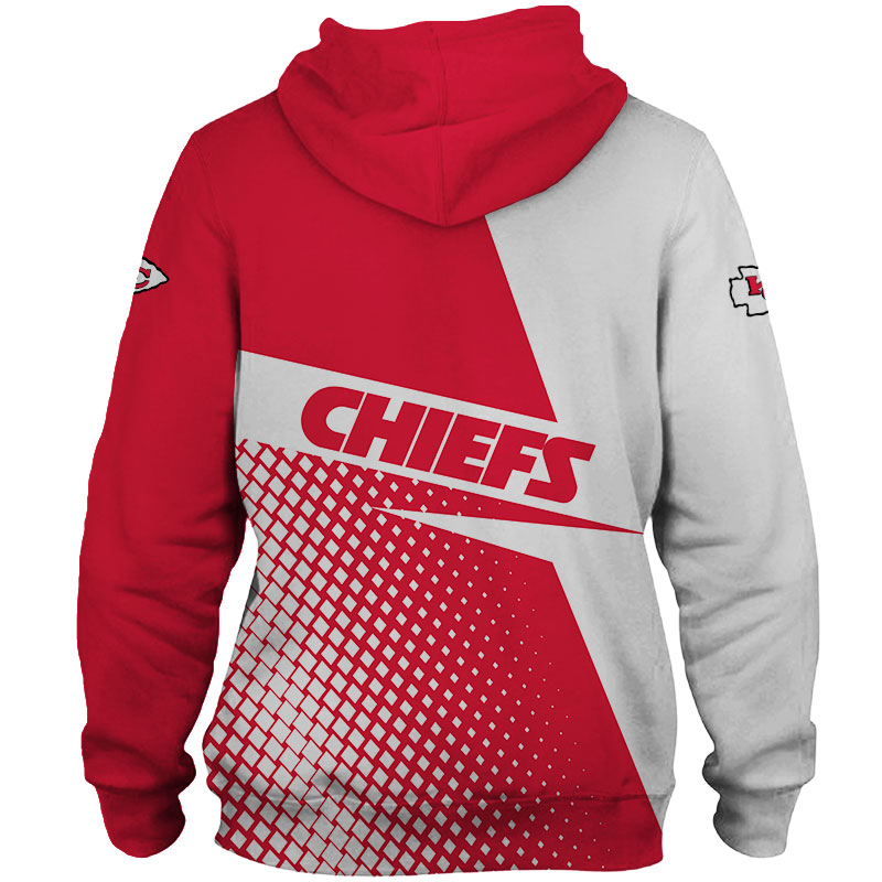 Kansas City Chiefs Hoodie Longsleve Zip Hoodie for Fan - Image 3
