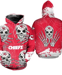 Kansas City Chiefs Hoodie Skull for Halloween Graphic