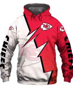 Kansas City Chiefs Hoodie Zigzag Graphic Zip Hoodie Gift for Fans