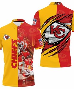 Kansas City Chiefs Logo Afc West Division Champions Super Bowl 2021 3D All Over Print Polo Shirt