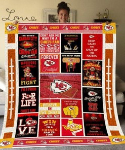 Kansas City Chiefs Logos Quilt Blanket Bedding Set