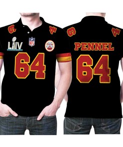 Kansas City Chiefs Mike Pennel 64 Super Bowl Red Game Jersey Style Gift For Chiefs Fans Pennel Lovers Polo Shirt All Over Print Shirt 3d T-shirt
