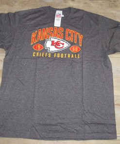 Kansas City Chiefs NFL Team Apparel Charcoal Gray T-shirt Shirt