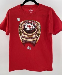 Kansas City Chiefs Super Bowl Champs Ring Youth T-shirt New Fanatics NFL