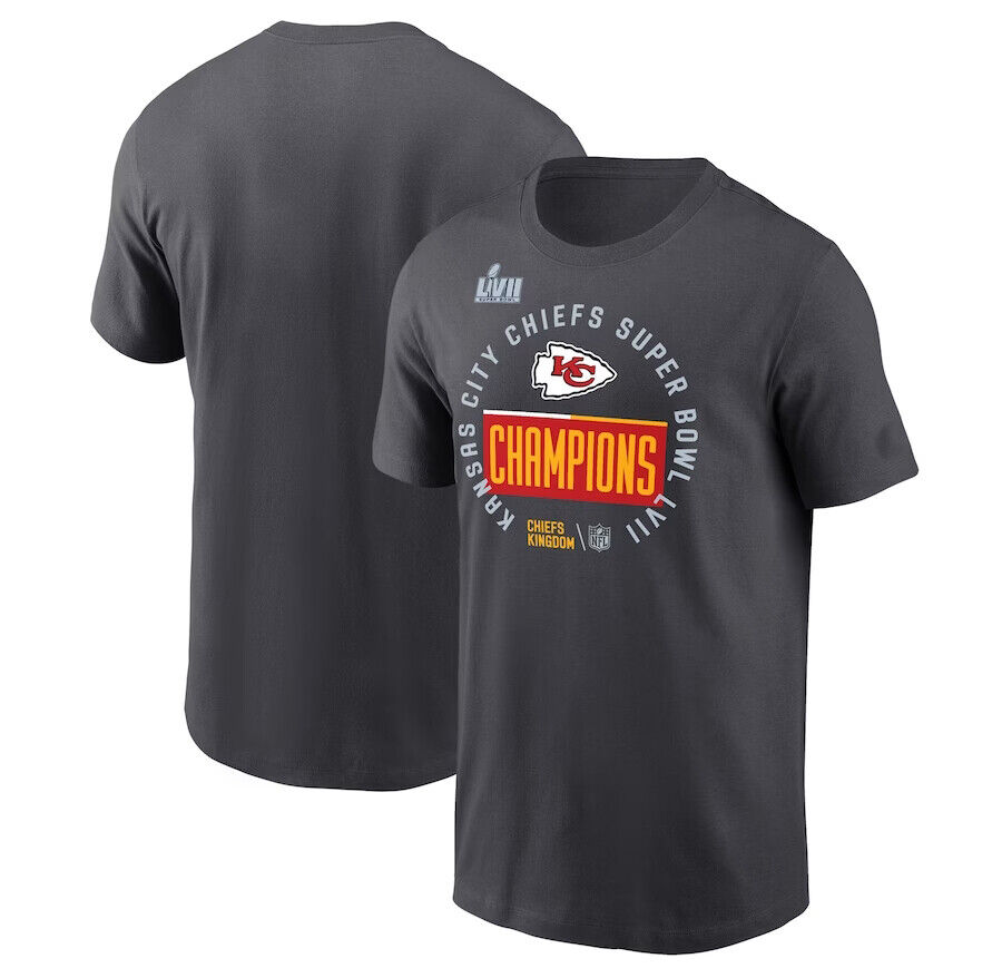 Kansas City Chiefs Super Bowl LVII Champions Locker Room T-Shirt - Dark Heather