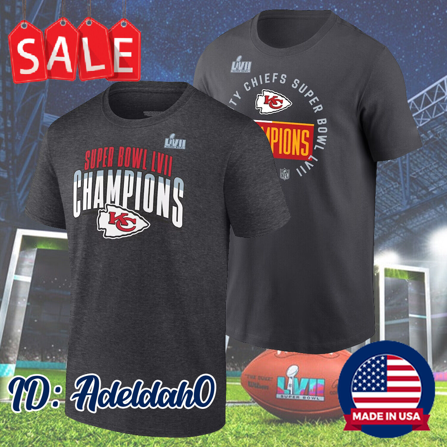 Kansas City Chiefs Super Bowl LVII Champions Locker Room Trophy Collection Shirt - Image 2