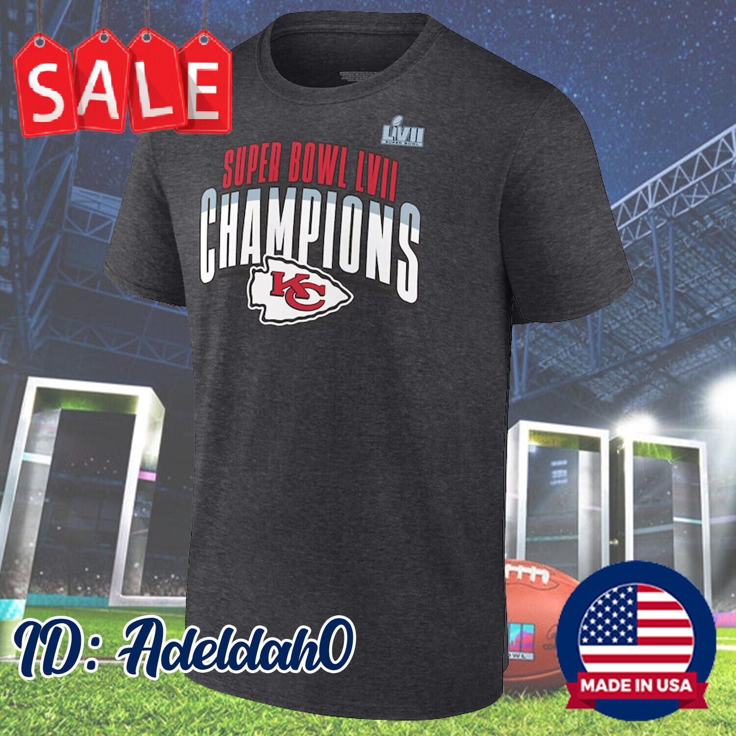 Kansas City Chiefs Super Bowl LVII Champions Locker Room Trophy Collection Shirt - Image 3