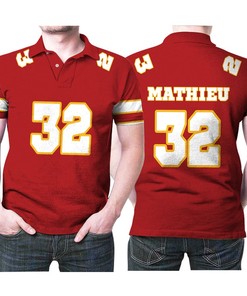 Kansas City Chiefs Tyrann Mathieu 32 Great Player Red Game Jersey Style Gift For Chiefs Fans Mathieu Lovers Polo Shirt