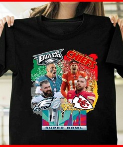 Kansas City Chiefs Vs. Philadelphia Eagles Super Bowl LVII Tee Matchup Shirt