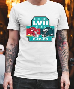 Kansas City Chiefs Vs Philadelphia Eagles WinCraft Super Bowl LVII 2-12-2023 Tee