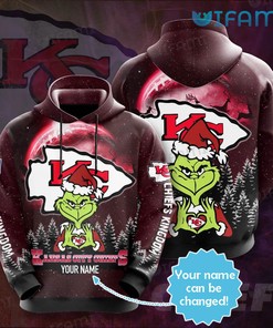 Kansas City Hoodie 3D Christmas Grinch Personalized Kansas City Chiefs Gift