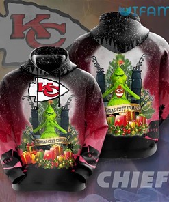 Kansas City Hoodie 3D Grinch Christmas Box Unique Kansas City Chiefs Gift