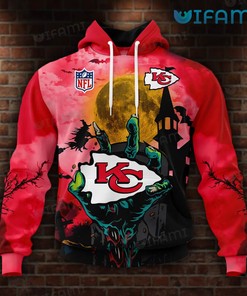 Kansas City Hoodie 3D Halloween Hand Hold Logo Kansas City Chiefs Gift