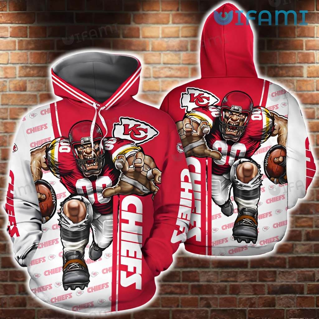 Kansas City Hoodie 3D Mascot KC Chiefs Gift