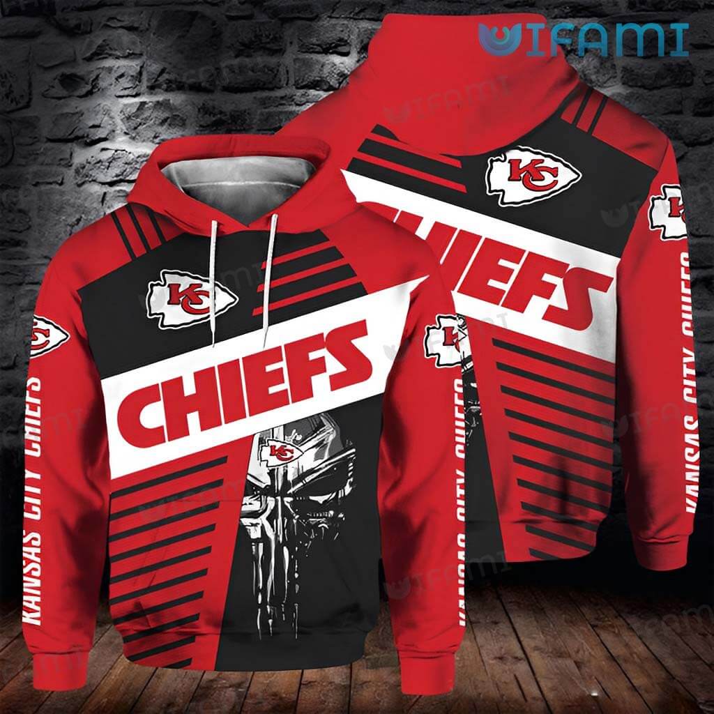 Kansas City Hoodie 3D Punisher Skull Unique Kansas City Chiefs Gift