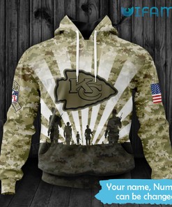 Kansas City Salute To Service Hoodie 3D Veteran March Custom KC Chiefs Gift