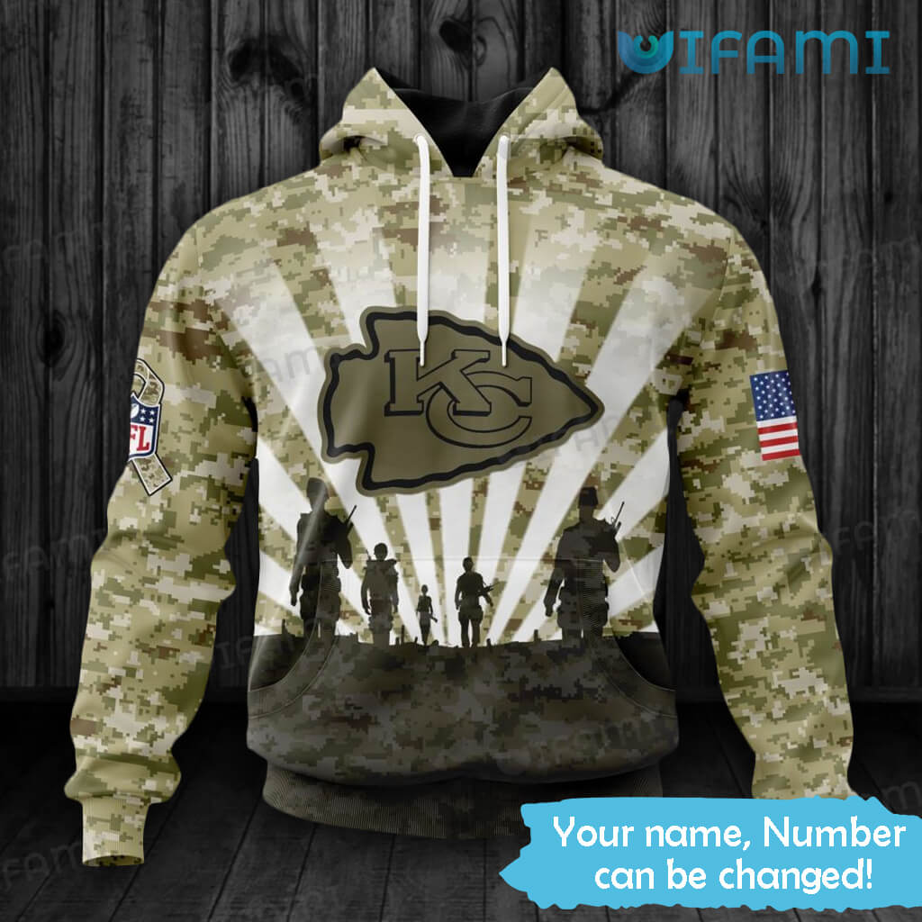 Kansas City Salute To Service Hoodie 3D Veteran March Custom KC Chiefs Gift