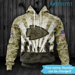 Kansas City Salute To Service Hoodie 3D Veteran March Custom KC Chiefs Gift - Image 2