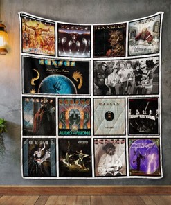 Kansas Collected Album Covers Quilt Blanket Bedding Set