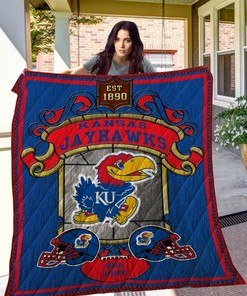 Kansas Jayhawks Ncaa Quilt Blanket Bedding Set