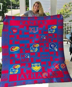 Kansas Jayhawks Quilt Blanket Bedding Set With Pilliwcases Option