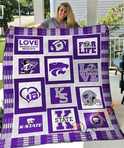 Kansas State Wildcats Quilt Blanket Bedding Set Gifts For Fan