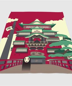 Kaonashi Spirited Away Vector Sherpa Fleece Blanket Gifts for Family, for Couple