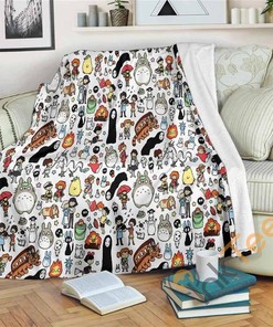 Kawaii Sherpa Fleece Blanket Gifts for Family, for Couple
