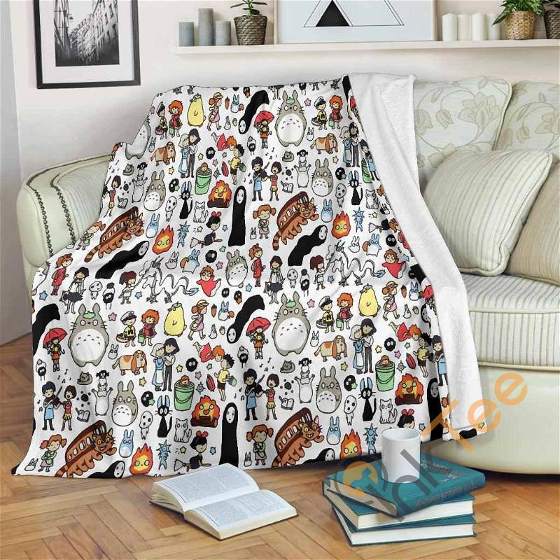 Kawaii Sherpa Fleece Blanket Gifts for Family, for Couple