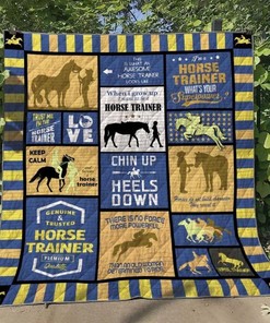 Keep Calm And Became A Horse Trainer Quilt Blanket Bedding Set