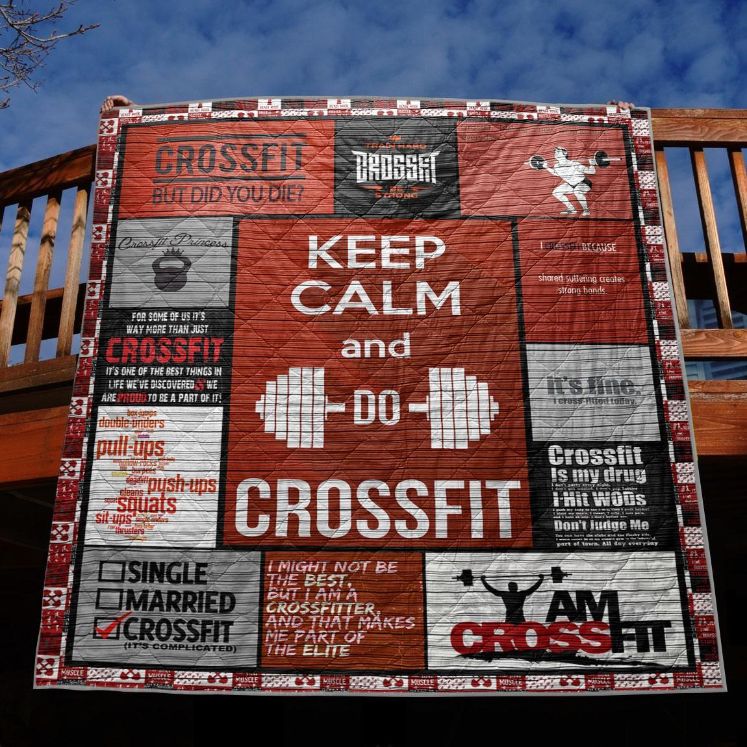 Keep Calm And Do Crossfit Quilt Blanket Bedding Set