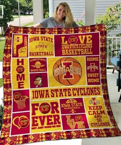 Keep Calm And Go Cyclones Ncaa Iowa State Cyclones Love Quilt Blanket Bedding Set